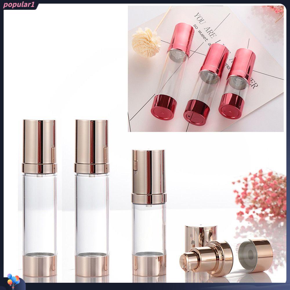 POPULAR Populer Botol Isi Ulang 15 /30 /50ml Alat Makeup Wadah Krim Airless Kosong