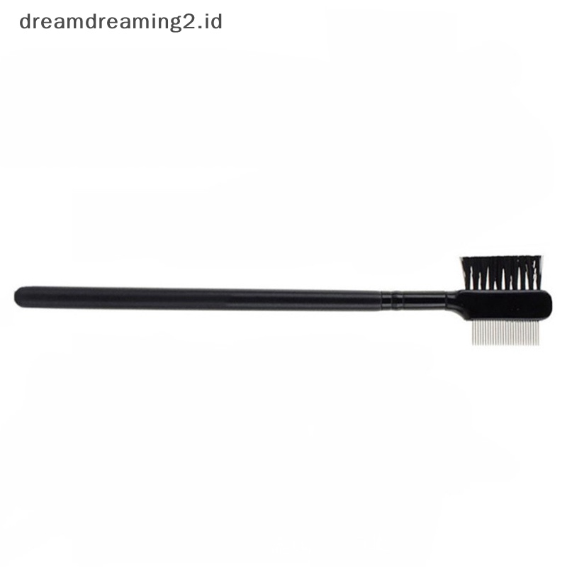 (drea) Sisir Alis Sikat Bulu Mata Gigi Baja Dual-Comb Extension Brush Metal Comb //