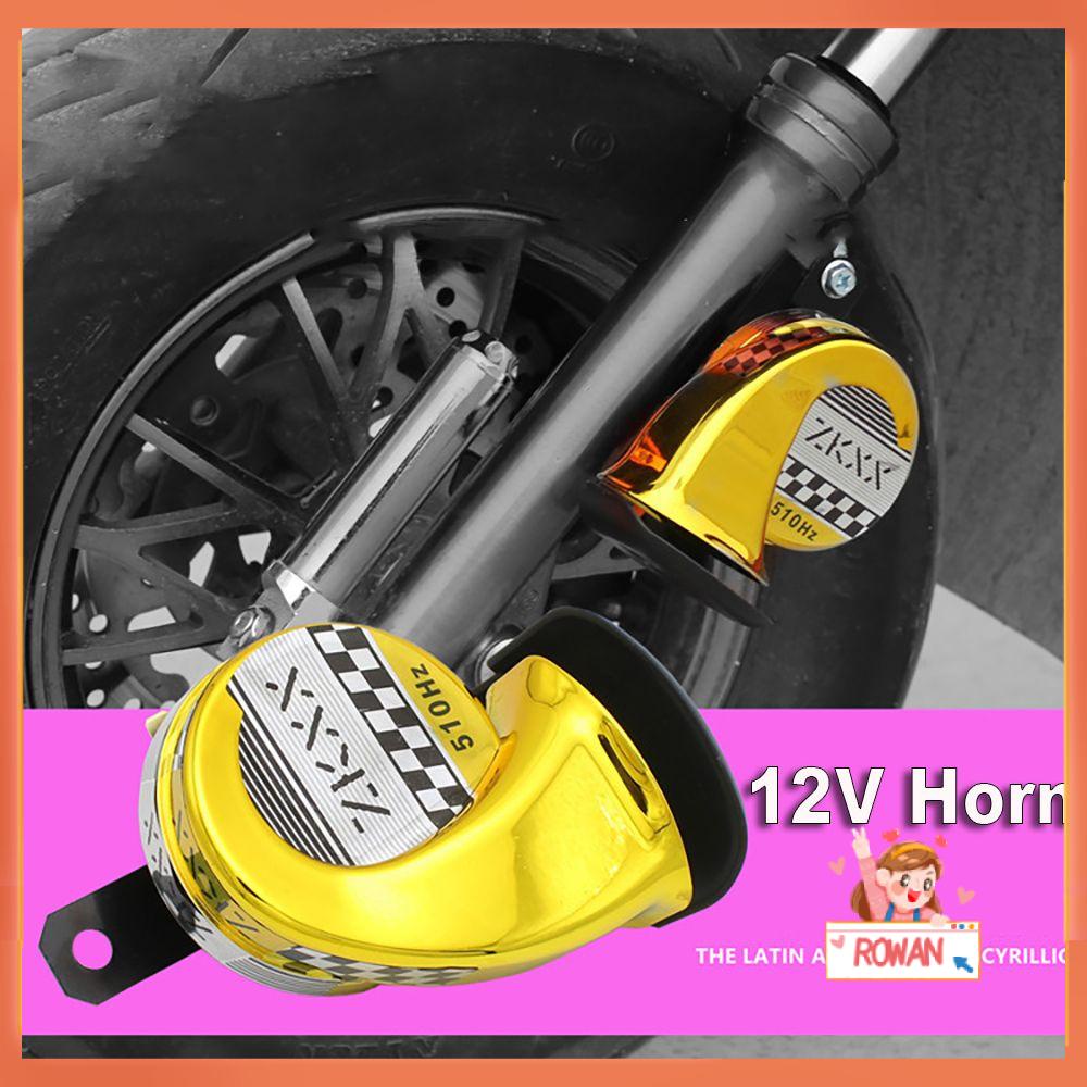 R-FLOWER Tanduk Monophonik Keong 12V Warna-Warni Pemasangan Mudah Electroplate Mobil Motor