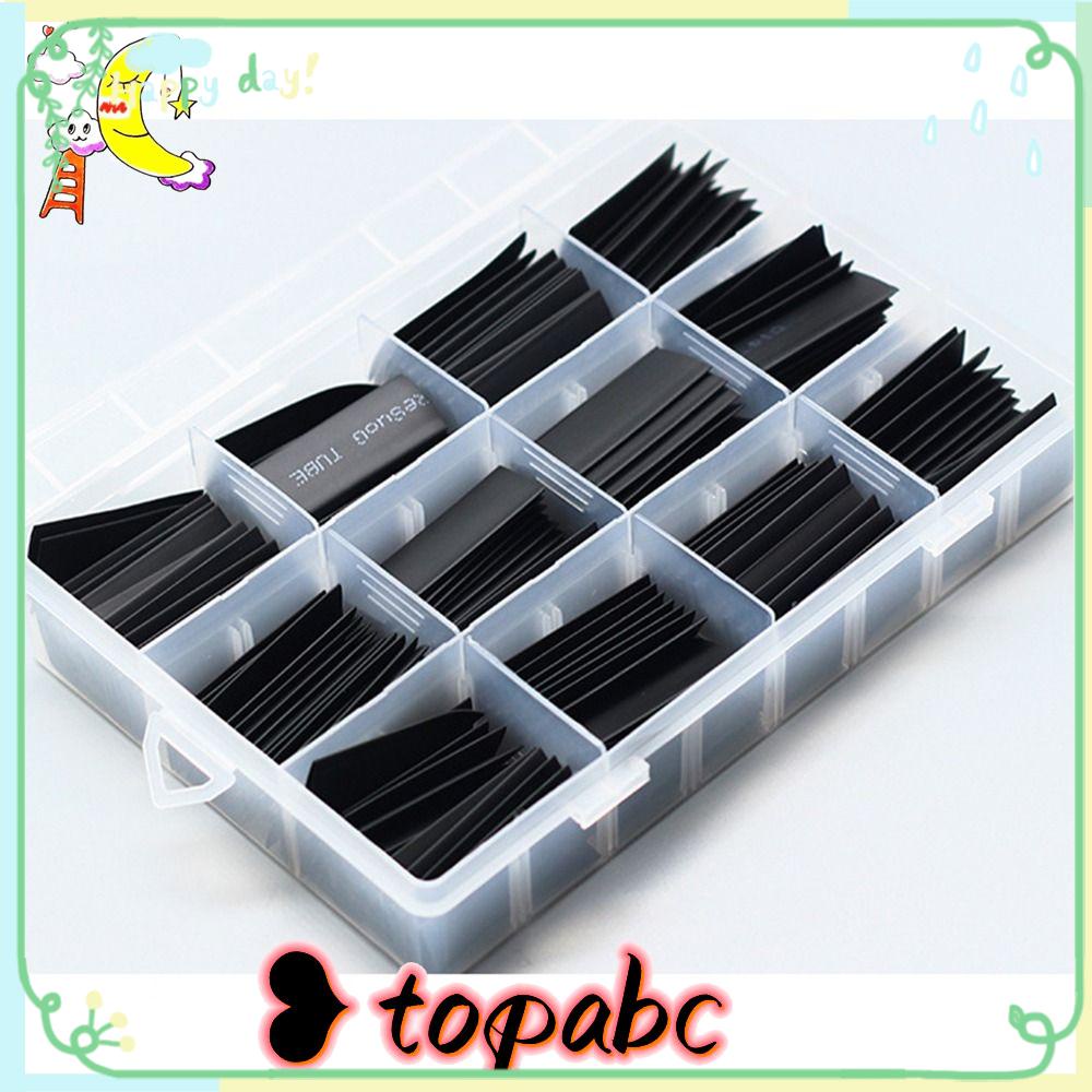 TOP 220pcs Heat Shrink Tubing Pelindung Kabel Kawat Anti Air Isolasi Shrinkage Tube Rasio 2:1