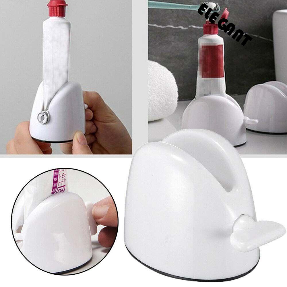 【 ELEGANT 】 Dispenser Odol Plastik Berguna Presser Lazy Tools Manual Toothbrush Holder