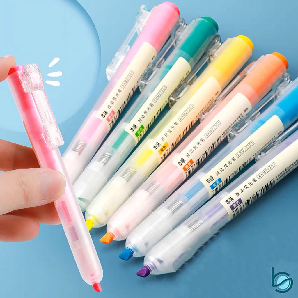 

Stabilo Mekanik Bentuk Pulpen/Mechanical Highlighter Pen Penanda Berwarna Cerah - Best Stationary