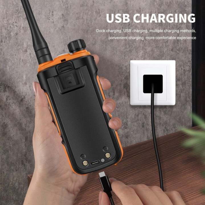 643 HT BF-UV10 Walkie Talkie Dual Band Power 5W Support USB-C Charging