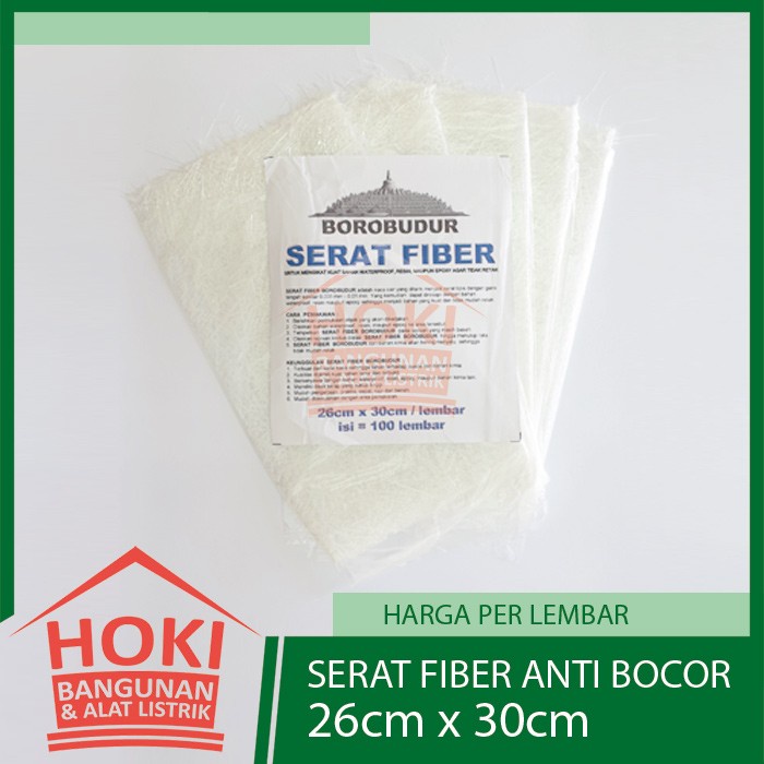 SERAT FIBER PER LEMBAR 26 x 30cm - Fiberglass Mat Anti Bocor Lembaran