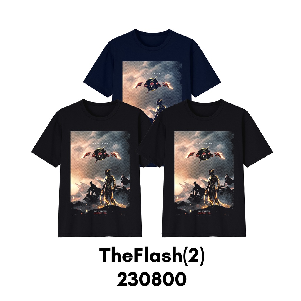 Baju Kaos The Flash Size Bayi Sampai Dewasa Seri Worlds Collide Bahan Katun Combed 30s