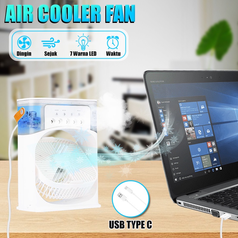 Kipas Penyejuk Pendingin Kipas AC Mini Air cooler Fan Portable Mobil dan Kantor-Ruangan Dingin