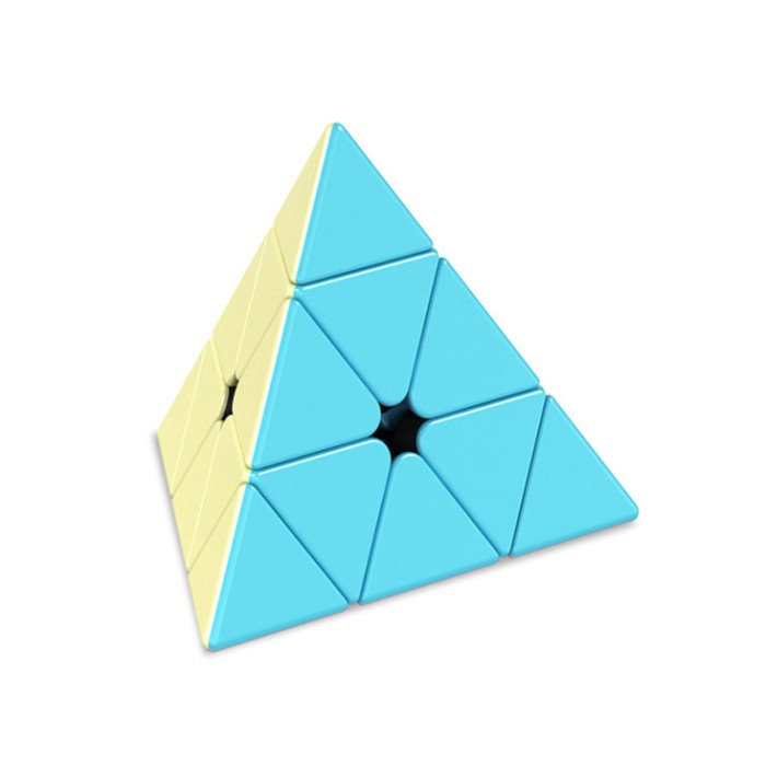 Rubik Pyraminx Stickerless Macaron Pink Moyu - Rubik Piramida