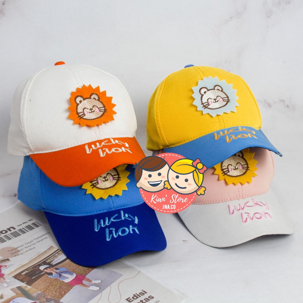 TOPI BASEBALL FASHION ANAK BAYI MOTIF "LUCKY LION"