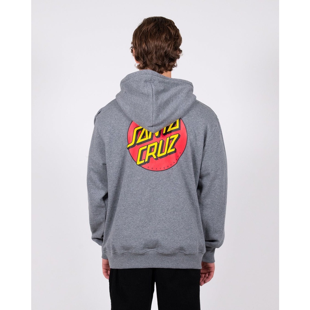 Santa Cruz Classic Dot Chest Grey Hoodie