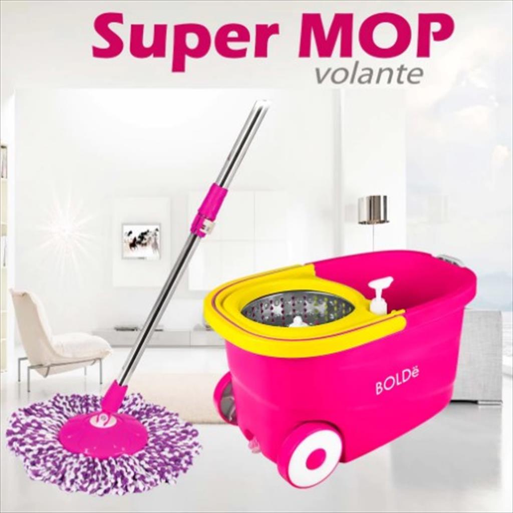 BOLDe Super Mop VOLANTE - Alat Pel Pembersih Lantai Stainless + Roda kapasitas Besar