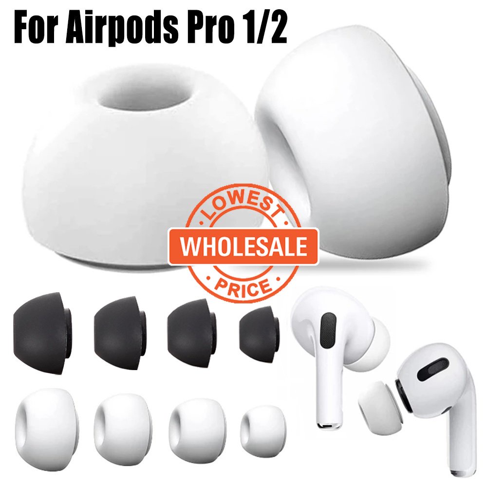 [Grosir] Earbud Pengecil Kebisingan Silicone Tips Cover Pelindung/Eartips Silikon Soft Fit/Kompatibel Untuk AirPods Pro/Pro2/Penyumbat Telinga Headphone Silikon Nyaman/