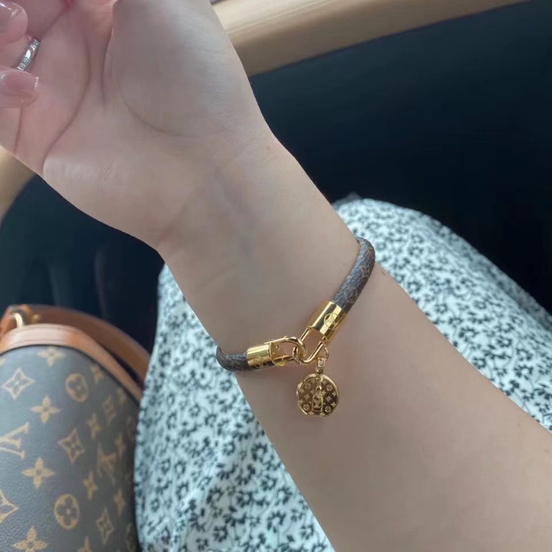 Klasik Fashion Gelang Stainless Steel Presbyopic Gelang Tali Kulit Baja Titanium 18 K Gelang Pasangan Gelang Kulit