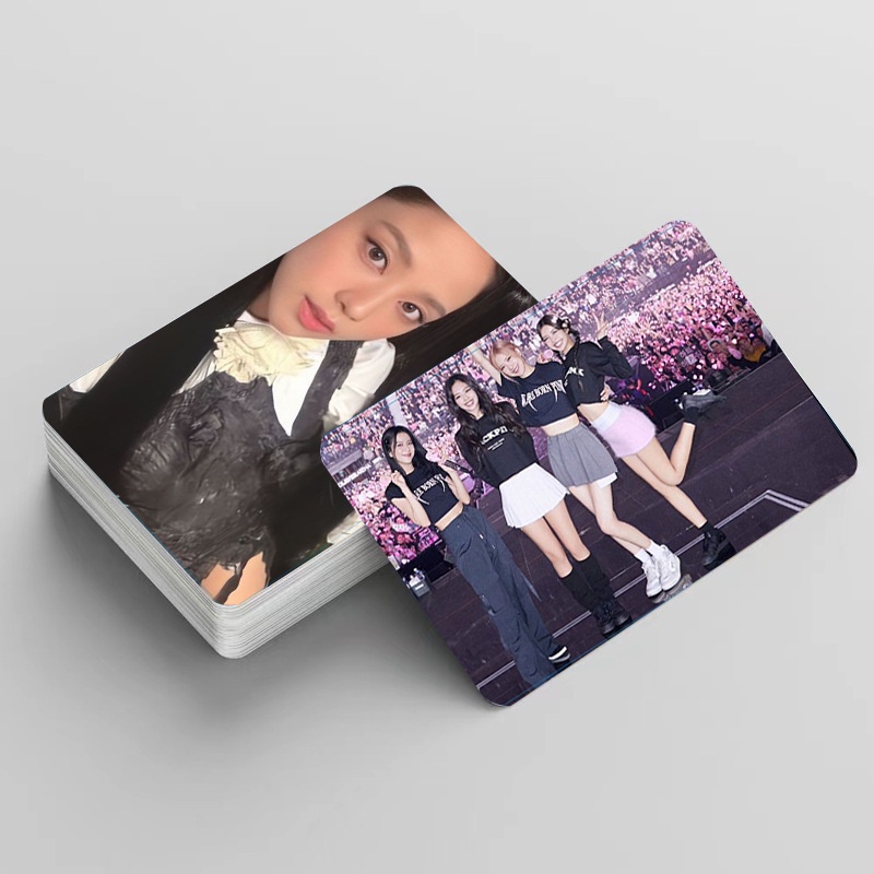 55pcs /box Hitam-Pink BORNPINK Photocards WORLD TOUR Concert Kartu Lomo LISA JENNIE ROSE JISOO Black Pink Kpop Postcards