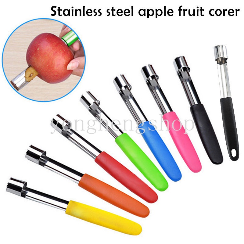 Kreatif Stainless Steel Pear Apple Corer Bibit Buah Pitter Remover Separator Stoner Gadget Dapur Warna Acak