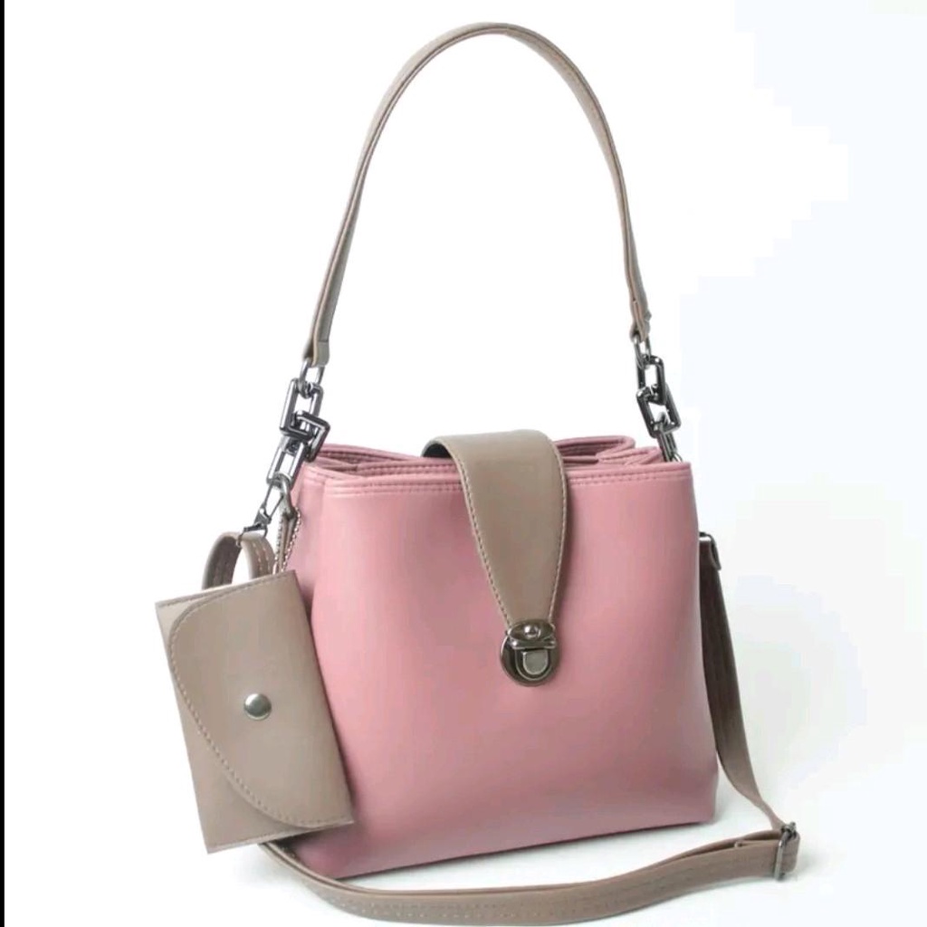 Tas Selempang Wanita Snowly 3Ruang Large Free Pouch Koin