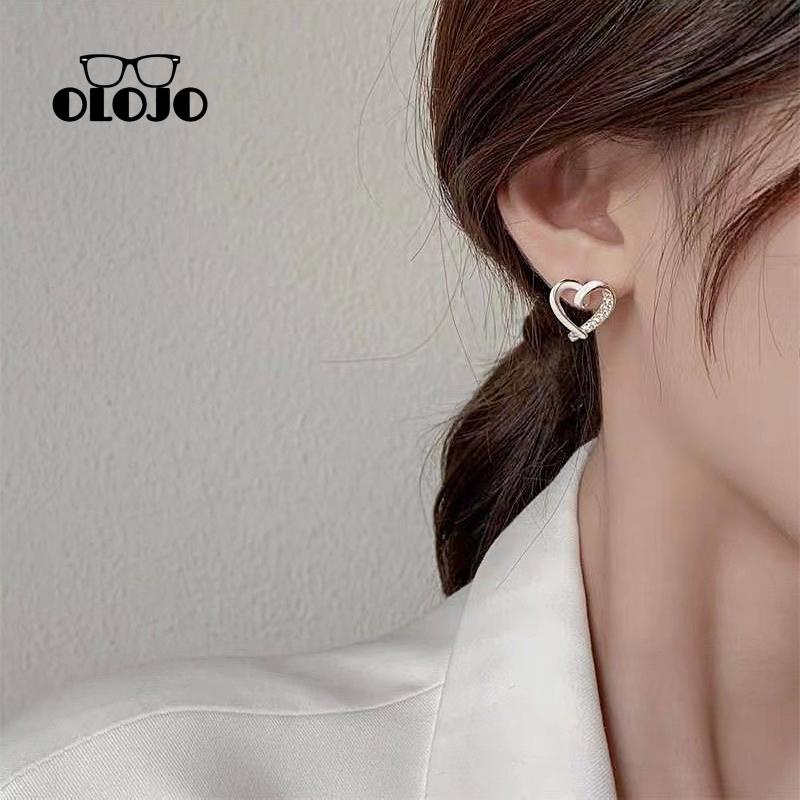 【COD】Anting Tusuk Perak925 Anting Elegan Rasa Premium Anting Berbentuk Hati Anting Indah