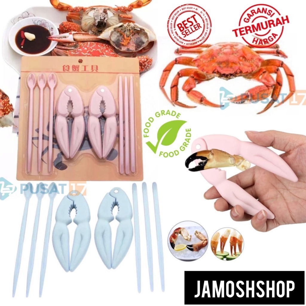 ALAT PENJEPIT CANGKANG KEPITING SET / TANG CAPIT KEPITING 8 IN 1 / CRAB CRACKER / ALAT DAPUR MOSHCO