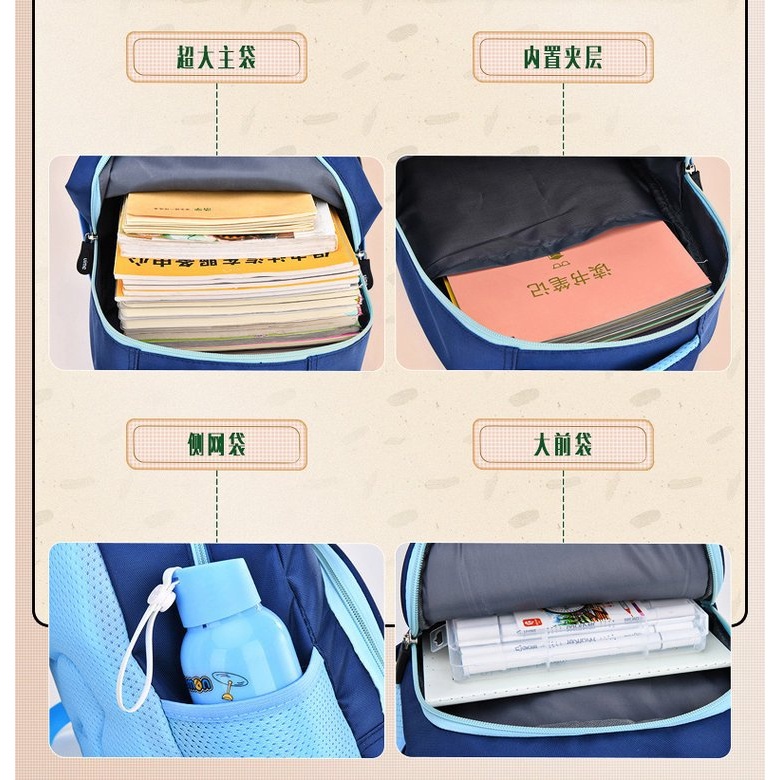 TOPGROSIR LV0314 Tas Sekolah Anak Perempuan Karakter Lucu Fashion Import Anti Air Ransel Anak Laki Laki Motif Berkarakter