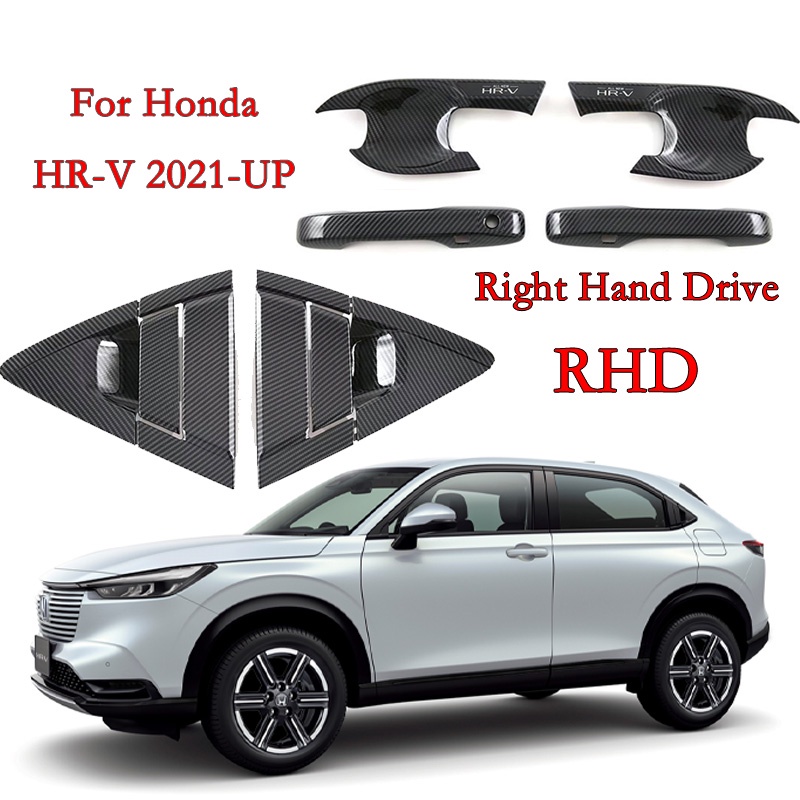 Honda HR-V ABS Carbon Fiber Handle Penutup Perlindungan HRV Door Bowl Anti Gores Stiker untuk HRV 2021 2022 2023