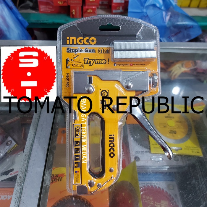 

Murah HSG1405 PAKU STAPLES HEKTER GUN TACKER TEMBAK MANUAL GUN 3 in 1 INGCO FOL239