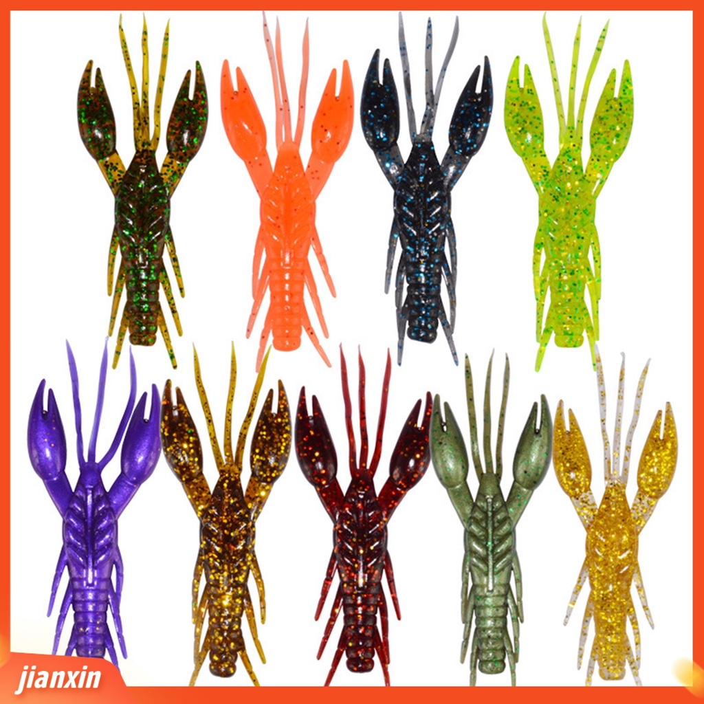 (In Stock) 4pcs /Set 8cm /5.5g Umpan Udang Buatan Bentuk Hidup Tahan Air Terlihat Pengerjaan Halus Memancing Portabel Seperti Udang Asli Umpan Pancing Fishing Tackle