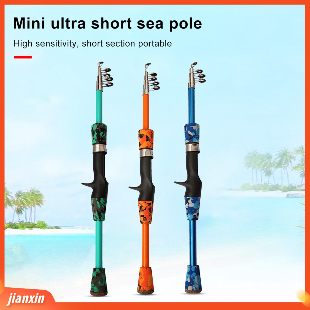 (In Stock) Pancing Pendek Bahan Fiber Glass Kekuatan Tinggi Ketangguhan Yang Baik Sea Rod Untuk Memancing