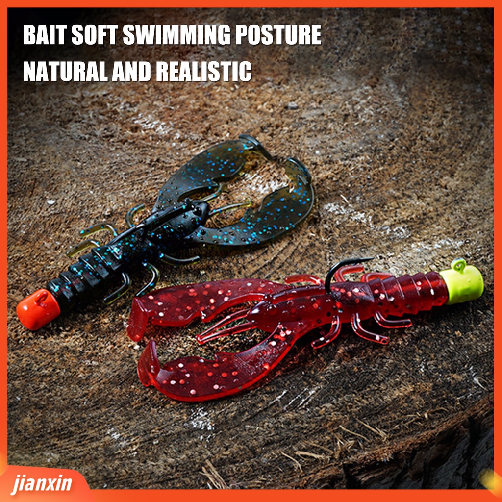 (In Stock) 6Pcs Lobster Umpan Dengan Aroma Menarik Lure 7.5cm/3.5g Mengambang Soft Lobster Fake Lure Bait Fishing Tackle