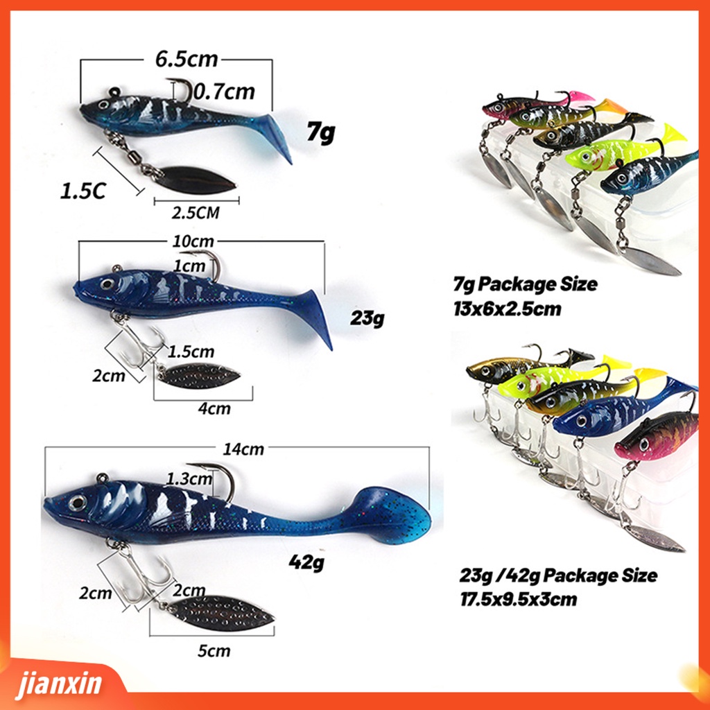 (In Stock)7 /23 /42g Umpan Lembut Memancing Mirip Hidup Menggoda Simulasi Hidup Bentuk Ikan Treble Hooks Soft Lure Untuk Pecinta Memancing