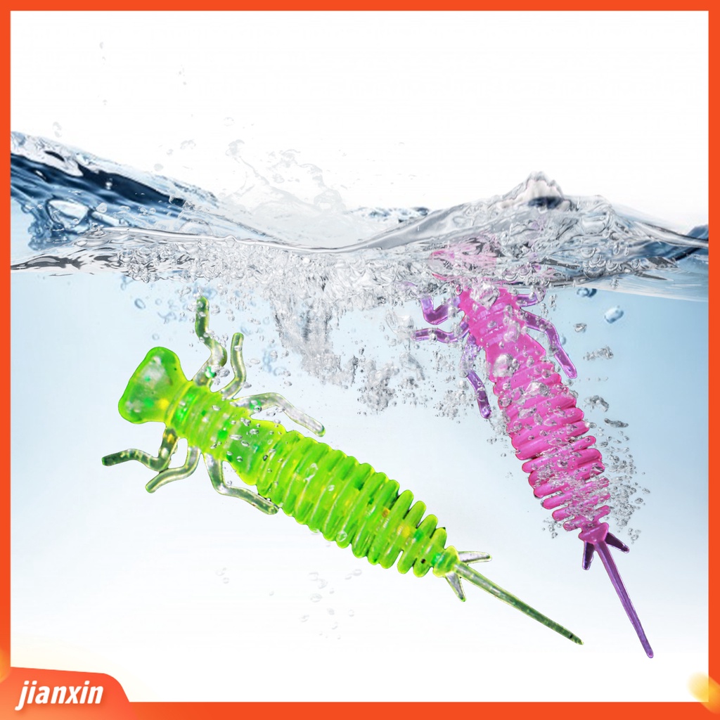 (In Stock) 10Pcs 4.2cm0.45g Umpan Ikan Simulasi Tinggi Menggoda Elastis Warna-Warni Lembut Palsu Lure Umpan Cacing Fishing Tackle