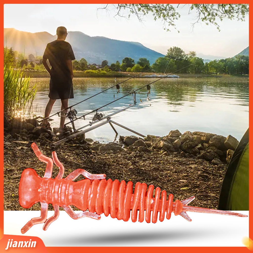 (In Stock) 10Pcs 4.2cm0.45g Umpan Ikan Simulasi Tinggi Menggoda Elastis Warna-Warni Lembut Palsu Lure Umpan Cacing Fishing Tackle