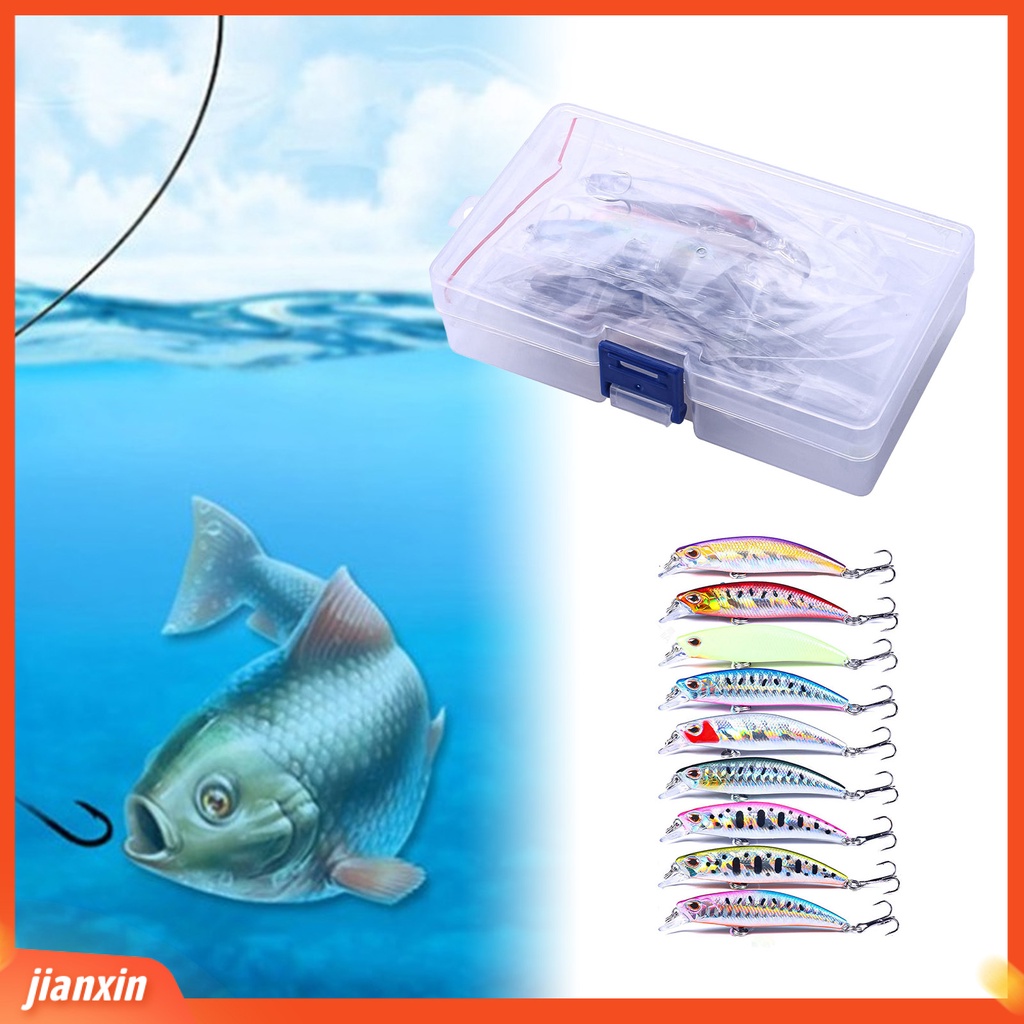 (In Stock) 6.8cm 6.5g Umpan Mensimulasikan Menarik 9warna Cor Tenggelam Mino Umpan Pancing Palsu Dengan Kotak Tackle Untuk Bass Pike