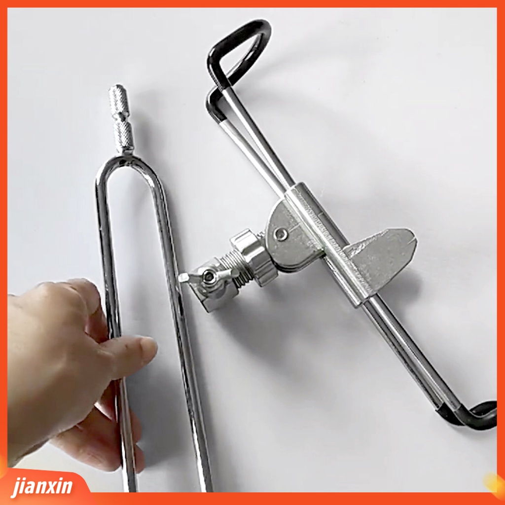 (In Stock) Double Side Fishing Rod Holder Berputar 360derajat Stent Pancing Bahan Stainless Steel Memegang Alat Braket Tiang Lipat Untuk Outdoor