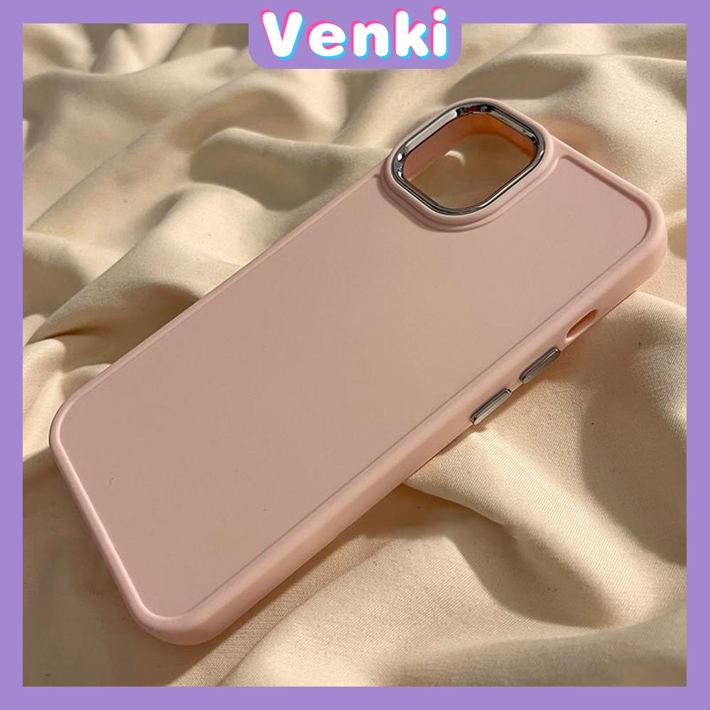 VENKI - Untuk iPhone 11 Casing Ponsel Lubang Halus TPU Kubus Rubik Plating Bingkai Lensa Casing Ponsel Anti Guncangan Casing Kamera Sederhana Kompatibel dengan iPhone 14 13 Pro max 12 Pro Max 11 7 8 Plus