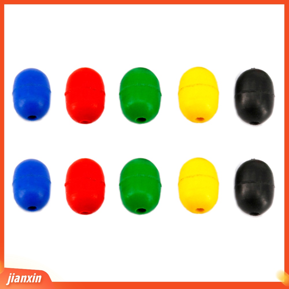(In Stock) 10 Pcs Karet Oval Kerucut Memancing Space Beans Manik-Manik Mengambang Aksesoris Ikan