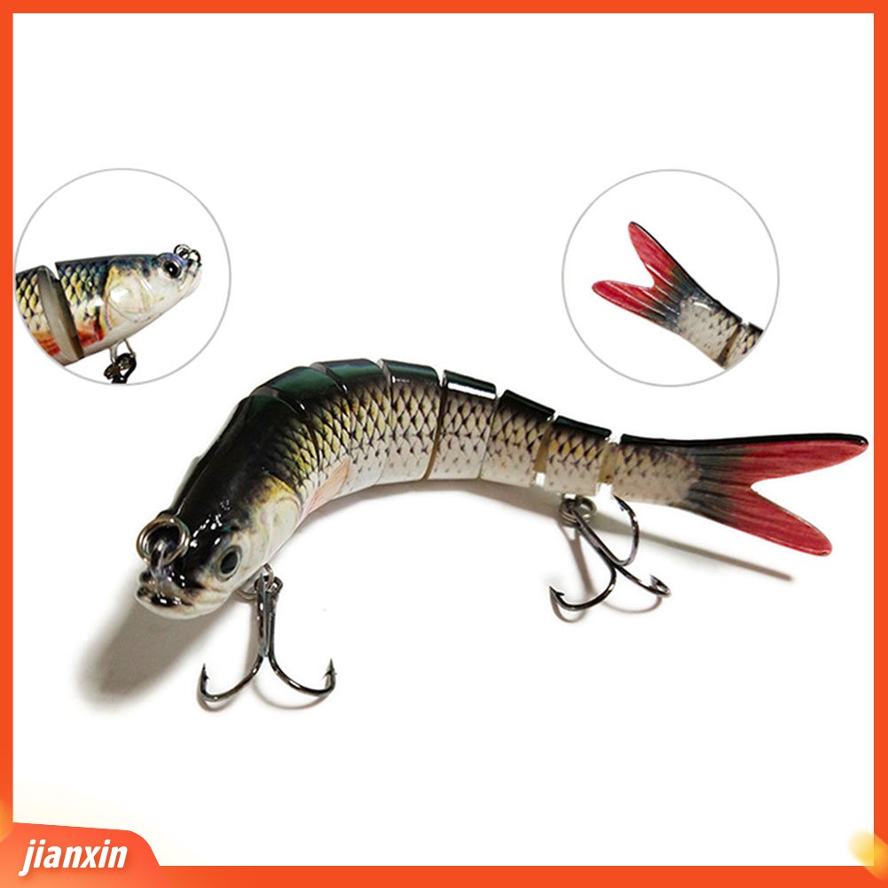 (In Stock) 14cm Umpan Swimbait 8segment Buatan Umpan Pancing Crankbait Fish Tackle