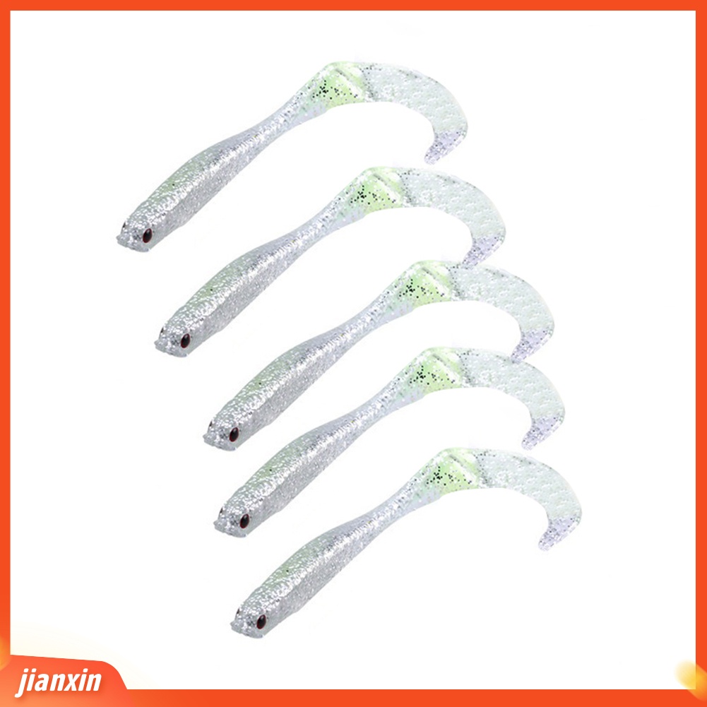 (In Stock) 5Pcs /Set 13cm Buatan Lembut PVC Lure Ikan Umpan Pancing Tackle Alat Aksesoris