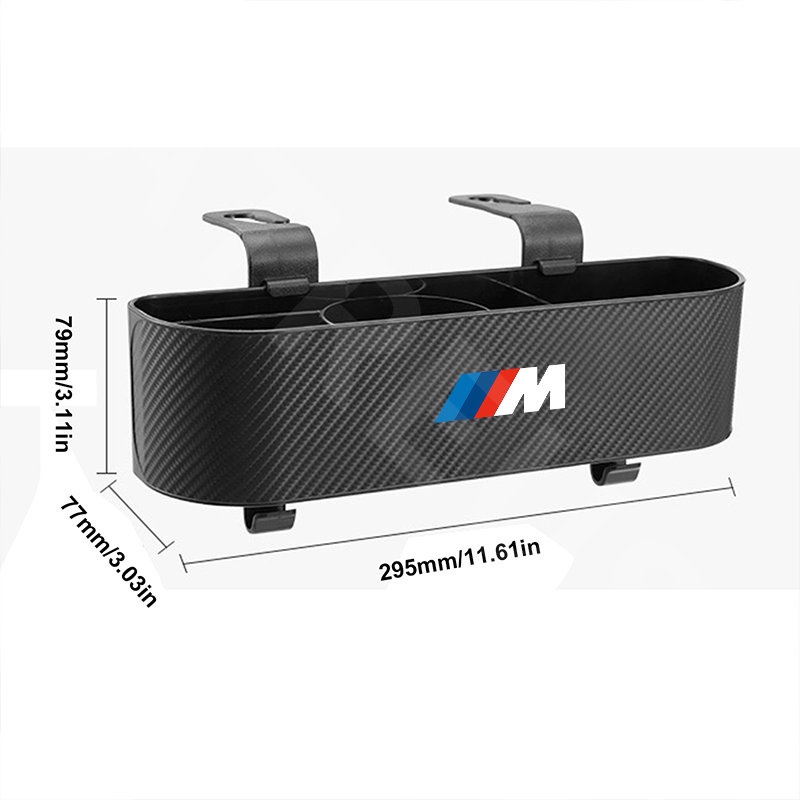 BMW M Car Back Seat Organizer Car Seat Back Hook Kotak Penyimpanan Cup Holder Tekstur Serat Karbon Untuk BMW E36 E46 E30 E90 F10 F30 E39 E60 X1 E84 F48 F25 X3 E83 X5 F15