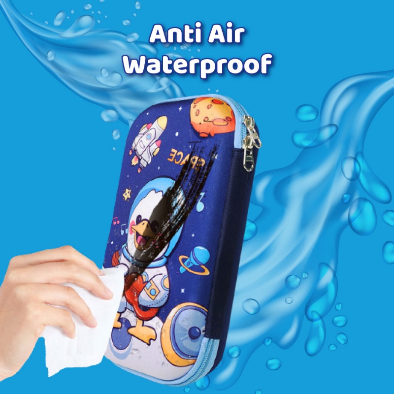 【Penjual Lokal】Meningkatkan Besar Kotak Pensil / Kotak Pencil Anak / Tempat Pensil Anak Gambar 3D Waterproof /Kotak Tempat Pensil TERMURAH / Tempat Pensil Anak 3D Waterproof Jerapah Unicorn Princes Astronot Mobil Dino  / Kotak Tempat Alat Tulis