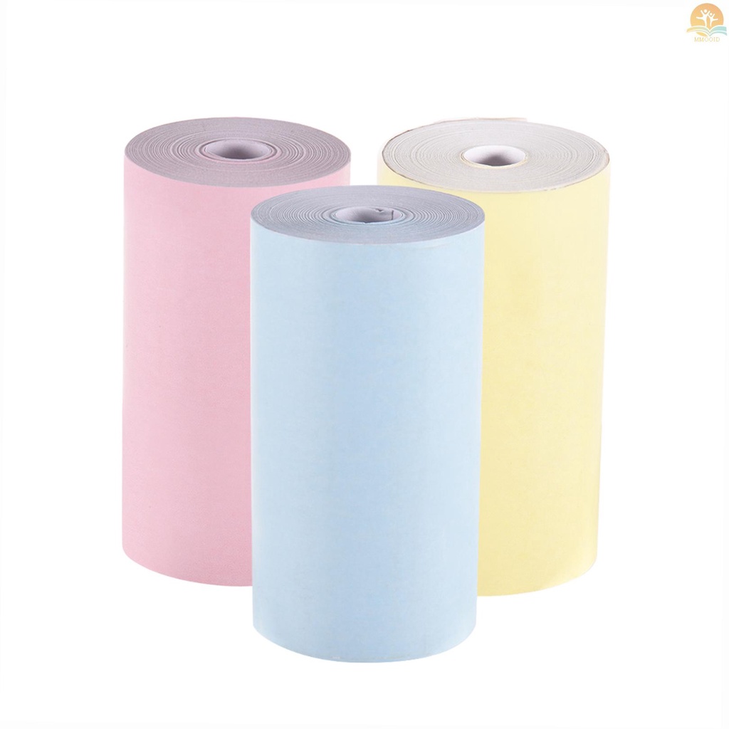 In Stock Color Thermal Paper Roll 57*30mm (2.17*1.18in) Nota Tagihan Kertas Foto Printing Bening Untuk PeriPage A6 Pocket Thermal Printer Untuk PAPERANG P1/P2 Mini Photo Printer, 3roll