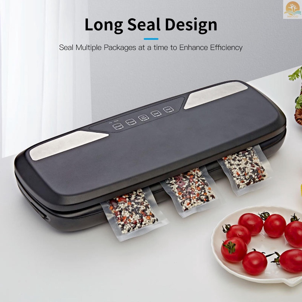 In Stock Mesin Vacuum Sealer Otomatis Untuk Pengawet Makanan Kering Dan Basah Dengan Lampu Indikator LED Daya Hisap Kuat Vacuum Sealer Bags