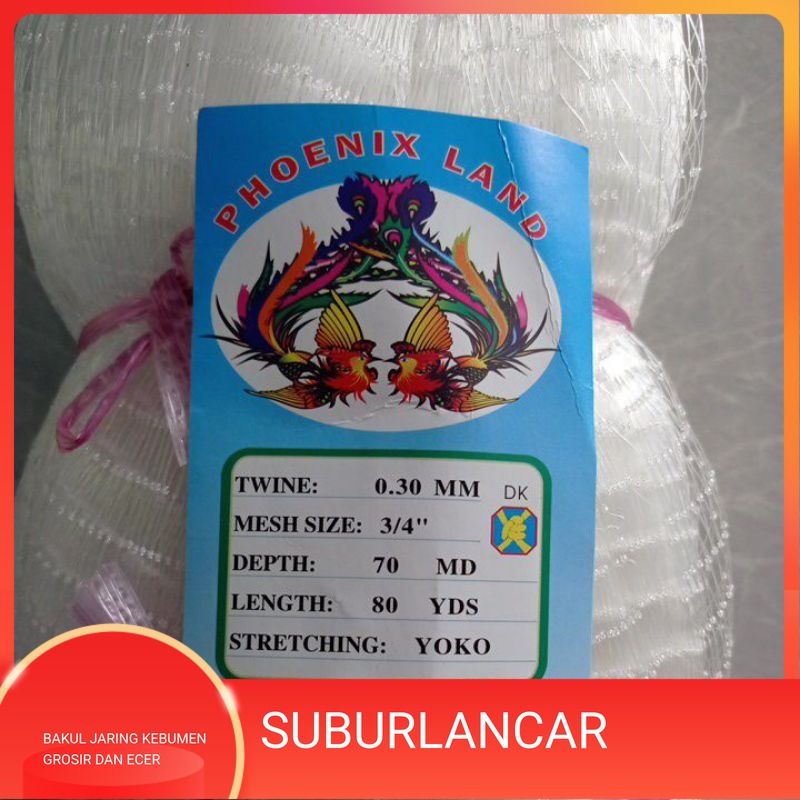Jaring ikan bahan jala 0.30 3/4 inchi 70md/80yds yoko jaring ikan bahan anco jaring ikan senar pukat