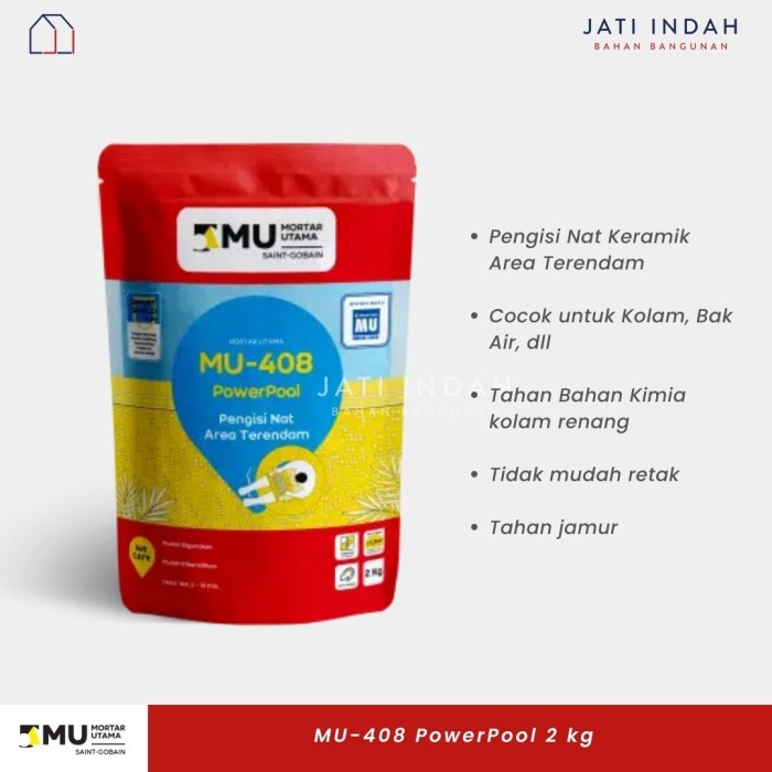 MU 408 PowerPool 2 kg Pengisi Nat Keramik Kolam Renang & Bak | Mortar Utama