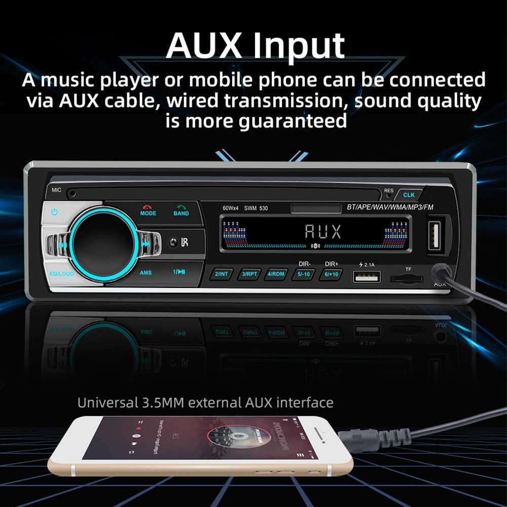 [ COD ] Occkic Tape Mobil MP3 Player Audio Car Bluetooth Hands Free Call - SWM530