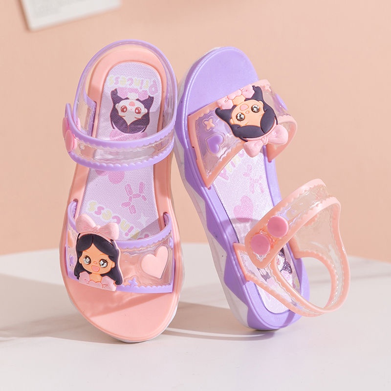 [Rumah Mainan] Sepatu Sandal Anak Anak Perempuan Karakter Princess Love Aesthetic Tali Belakang Sendal Nyaman Slip On Murah Grosir Keren Lucu TerbaruS-712-Putri