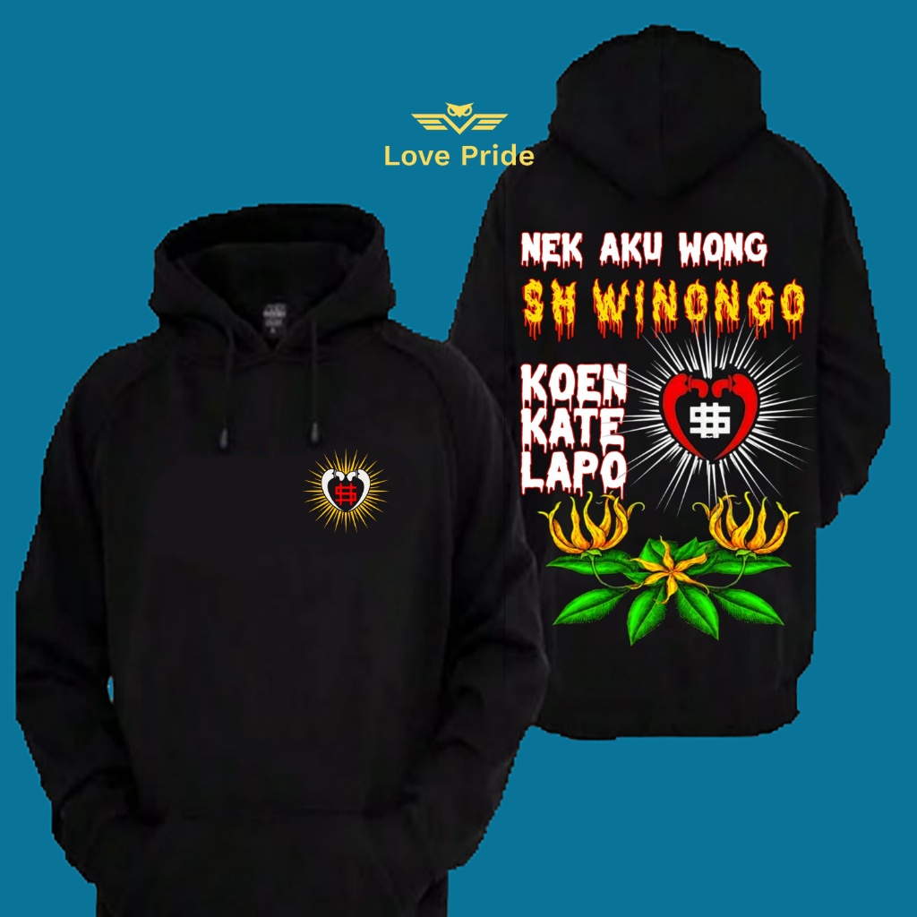 Sweater Hoodie Distro Pencak Silat PSHW Nek Aku Wong SH Winongo Koen Kate Lapo Premium Terbaru