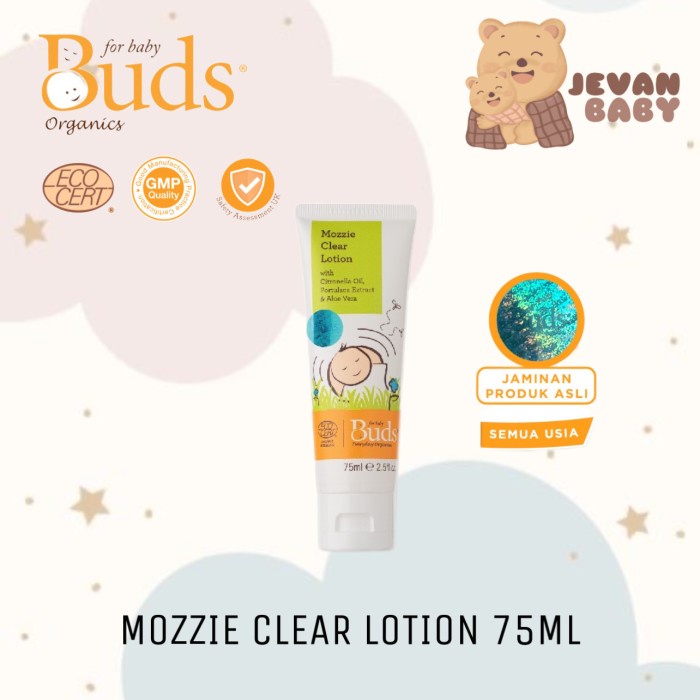 Buds Organic Mozzie Clear Lotion 50ml / Krim Anti Nyamuk