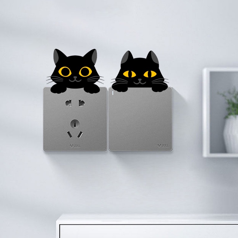 [Fitur] Aplikasi PVC Perekat Diri/Wallpaper Tahan Debu Tahan Air/Stiker Dekorasi Kamar Anak Kelas/Stiker Soket Menyenangkan Halloween/Stiker Saklar Mudah Bongkar Pasang