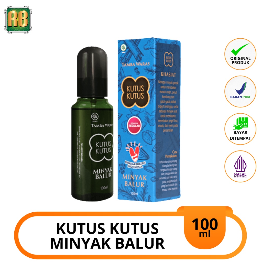 Minyak Kutus Kutus Kemasan Biru 100ml Minyak Kutus2 Bali Balur Gosok Pijat 100 ml TAMBA WARAS Asli O