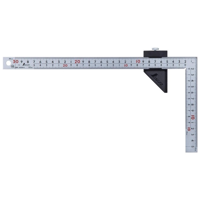 

SHINWA Penggaris Siku 30cm 12434 Square Curved Scale With Stopper