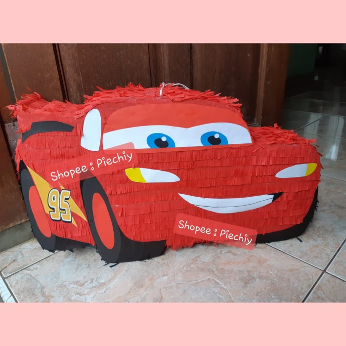 

Pinata Pull String Tarik Cars Car Mcqueen Cartoon movie Mobil